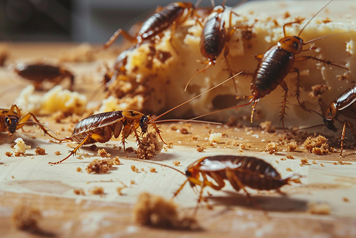 Infestation de cafards dans une habitation