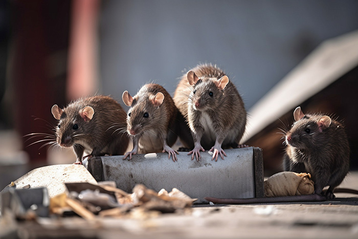 Infestation de rats dans les rues